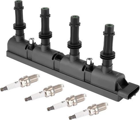مجموعة من 6 ملفات إشعال حزمة UF303 وIridium Spark Plug 3811 متوافقة مع Chevy Isuzu GMC Hummer Buick Oldsmobile Saab Trailblazer Envoy Rainer Colorado Canyon Ascender i-280 i-290 in Kuwait