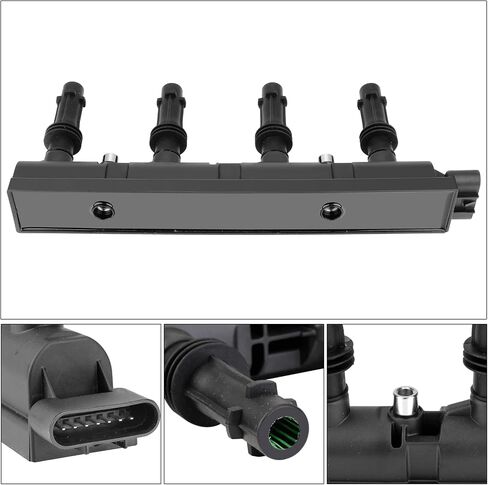 مجموعة من 6 ملفات إشعال حزمة UF303 وIridium Spark Plug 3811 متوافقة مع Chevy Isuzu GMC Hummer Buick Oldsmobile Saab Trailblazer Envoy Rainer Colorado Canyon Ascender i-280 i-290 in Kuwait