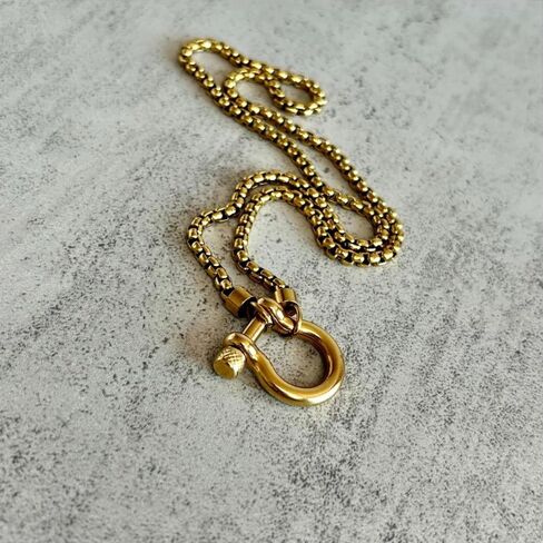 Bloomstone,18K Gold Plated Stainless Steel Necklace for Women – Hypoallergenic, Non-Tarnish Gold Link Chain, Everyday Stainless steel jewelry, Adjustable Layering Necklace in Saudi Arabia