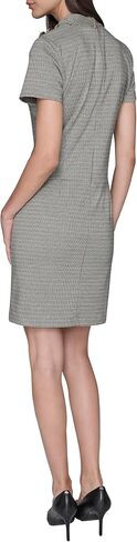 Karl Lagerfeld Women's Short Sleeve Mock Neck Sheath Mini Dress in Saudi Arabia