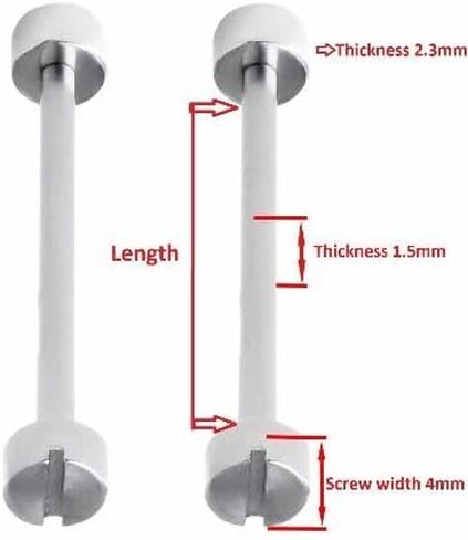 Ewatchparts 2 Replacement 16,18,20,22,24,26,28,30mm Tube & Screw Pin Compatible with Men's Watch Band in Saudi Arabia