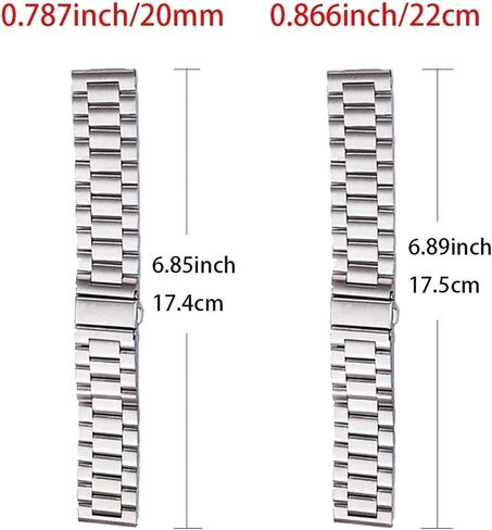 Watch Strap Stainless Steel Durable Metal Replacement Wristband Unisex Watch Band in Saudi Arabia