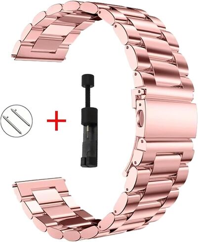 Watch Strap Stainless Steel Durable Metal Replacement Wristband Unisex Watch Band in Saudi Arabia