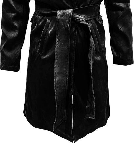 LIVEEVIL Men's NCR Veteran Ranger A7 Coat Costume - New Vegas Armor Leather Cowboy Duster Coats for Men in Saudi Arabia