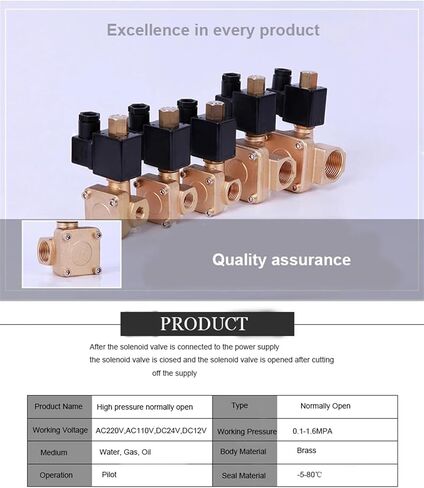 2 Way 1inch Normally Open Solenoid Valve 110v for Water Oil Gas high Temperature(BSP_24VDC_150DEGREE) in Saudi Arabia