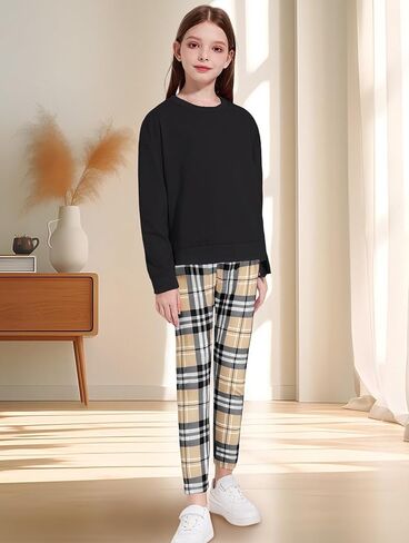 Girl Clothes Sweatshirt Pullover Leggings Tracksuits Outfit 2PC Girls Clothes Size 6-14 in Kuwait