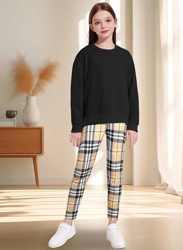 Girl Clothes Sweatshirt Pullover Leggings Tracksuits Outfit 2PC Girls Clothes Size 6-14 in Kuwait