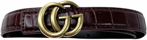 حزام جلد PU للأطفال بإبزيم GG ذهبي | إكسسوارات البنات والأولاد in Kuwait