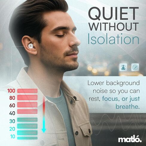 SoundDrop by Matló – Reusable Noise-Reducing Earplugs for Sleep, Focus & Sound Sensitivity – Soft Silicone + Compact Case in Saudi Arabia