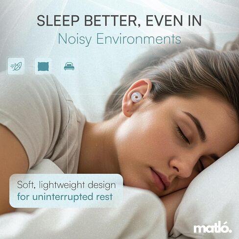 SoundDrop by Matló – Reusable Noise-Reducing Earplugs for Sleep, Focus & Sound Sensitivity – Soft Silicone + Compact Case in Saudi Arabia