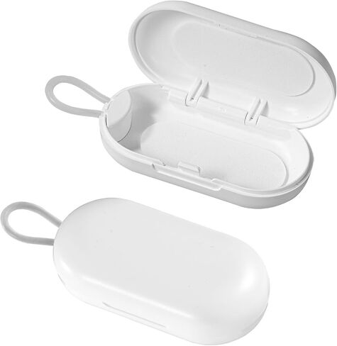 2 Pcs Earplug Cases, Ear Plug Holder Cases Only Portable Earplug Case Mini Plastic Earplug Organizer Storage Accessories Case Earplug Carrying Case Keychain for Travel Camping Business (Black) in Saudi Arabia