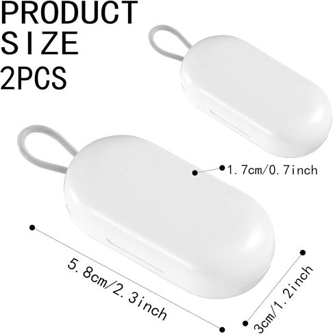 2 Pcs Earplug Cases, Ear Plug Holder Cases Only Portable Earplug Case Mini Plastic Earplug Organizer Storage Accessories Case Earplug Carrying Case Keychain for Travel Camping Business (Black) in Saudi Arabia
