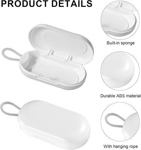 2 Pcs Earplug Cases, Ear Plug Holder Cases Only Portable Earplug Case Mini Plastic Earplug Organizer Storage Accessories Case Earplug Carrying Case Keychain for Travel Camping Business (Black) in Saudi Arabia