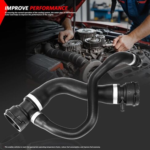 17127537107 17127555290 Radiator Upper Pipe + Exhaust Pipe 2-piece set For BMW X5 (E70) 2006-2010 X5 3.0si xDrive30i Peat# V201768 V202316 in Saudi Arabia