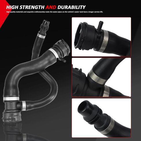 17127537107 17127555290 Radiator Upper Pipe + Exhaust Pipe 2-piece set For BMW X5 (E70) 2006-2010 X5 3.0si xDrive30i Peat# V201768 V202316 in Saudi Arabia