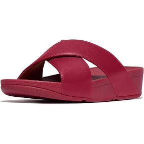 FitFlop Women's Lulu Cross Slide Leather Sandals Wedge in Kuwait