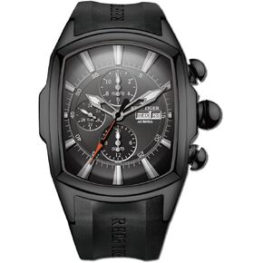 ريف النمر رجالي تونيو ساعة ميكانيكية متعددة الوظائف التناظرية مضيئة سيليكون حزام ساعات أوتوماتيكية مع التقويم RGA3069-P in Kuwait