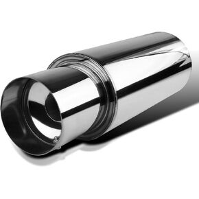 Spec-D Tuning Universal 4" Tip N1 Style كاتم صوت عادم من الفولاذ المقاوم للصدأ عالي التدفق in Kuwait