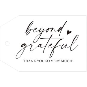 G2Plus شكرًا لك على علامات الهدايا ، إلى ما وراء العلامات الممتنة ، 50pcs ، شكرًا جزيلاً لك ، رقائق الذهب ، شكرًا لك على سلسلة لحفل الزفاف ، استحمام الطفل ، عيد ميلاد ، حفلات عطلة الخريف (3''x2 '') in Kuwait