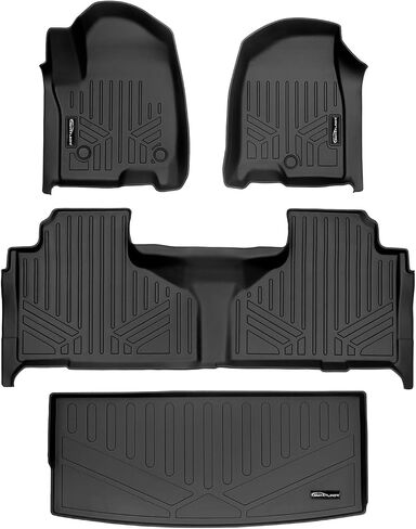SMARTLINER 2 Row Floor Mats & Cargo Liner Behind 3rd Row Set Compatible with 2021-2023 Cadillac Escalade with 2nd Row Bench Seat in Saudi Arabia