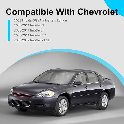 CarPartsDepot Front Grille Grill Lower Chrome Frame With Black Insert Compatible With Chevrolet 2006-2011 Impala GM1036106 10333711 in Saudi Arabia