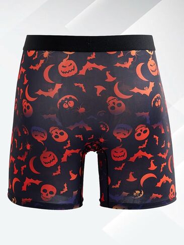 Men's Underwear Boxer Briefs Halloween Pattern Breathable Stretch Funny Novelty Gag Gifts for Men Elastic Underpants in Saudi Arabia