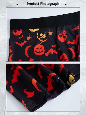 Men's Underwear Boxer Briefs Halloween Pattern Breathable Stretch Funny Novelty Gag Gifts for Men Elastic Underpants in Saudi Arabia