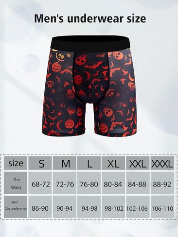 Men's Underwear Boxer Briefs Halloween Pattern Breathable Stretch Funny Novelty Gag Gifts for Men Elastic Underpants in Saudi Arabia