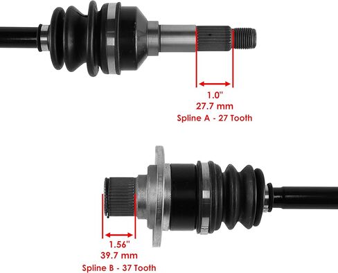 Caltric Front Rear Left Right Complete Axles Compatible with Yamaha Rhino 450 Yxr450F 4Wd 2006-2009 in Saudi Arabia