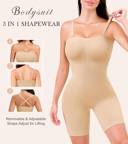 ملابس داخلية بدون حمالات للسيدات، بدلة للجسم للتحكم في البطن بشكل كامل، مشكل الجسم التنحيف بدون خياطة in Kuwait