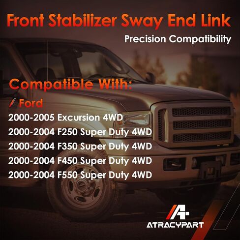2Pcs Front Sway Bar Stabilizer End Links Zinc-Nickel Alloy Suspension Kit Left & Right, Compatible With 2000-2005 Excursion, 2000-2004 F250 F350 F450 F550 Super Duty 4WD, Replaces#: K80273 K80274 in Saudi Arabia