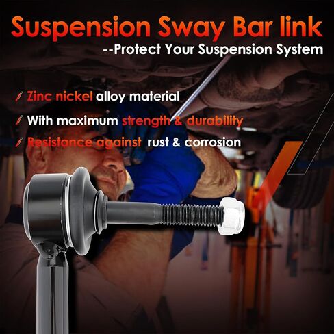 2Pcs Front Sway Bar Stabilizer End Links Zinc-Nickel Alloy Suspension Kit Left & Right, Compatible With 2000-2005 Excursion, 2000-2004 F250 F350 F450 F550 Super Duty 4WD, Replaces#: K80273 K80274 in Saudi Arabia