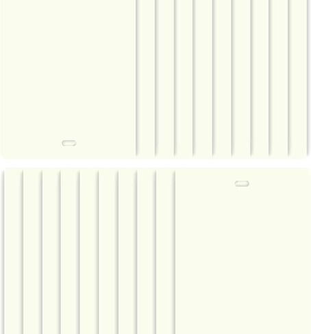 DALIX PVC Vertical Replacement Slats Curved Smooth Ivory 94.5 x 3.5 (20-Pack) in Kuwait