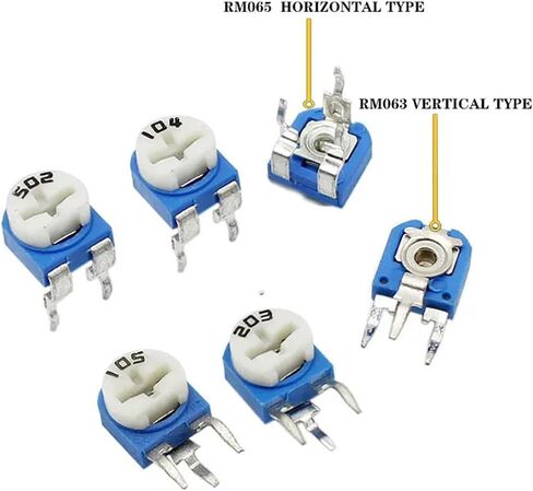 500PCS Vertical Horizontal RM063/065 Adjusted Resistor 1K2K5K10K20K50K100K200K500K1M C11(RM065-200R(201)) in Saudi Arabia