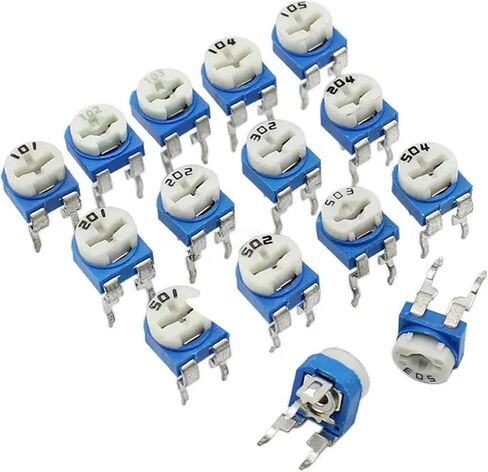 500PCS Vertical Horizontal RM063/065 Adjusted Resistor 1K2K5K10K20K50K100K200K500K1M C11(RM065-200R(201)) in Saudi Arabia