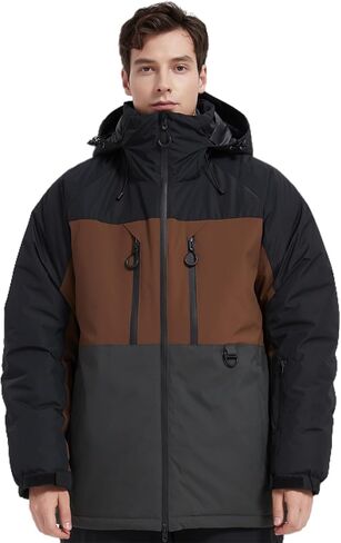 BGX Bluemagic سترة تزلج مقاومة للماء للنساء والرجال معطف شتوي دافئ للثلوج سترة واقية جبلية معطف واق من المطر بقلنسوة in Kuwait