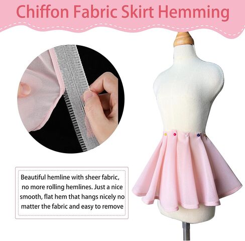 Fishbone Hem Tape for Sewing 2.5 Yards Edge Roller for Chiffon & Thin Fabrics Sewing Tool for Beginners and Enthusiasts Tailors Helper Sewing Supplies 3.5cm Width Frills Hem Sewing Guide in Saudi Arabia