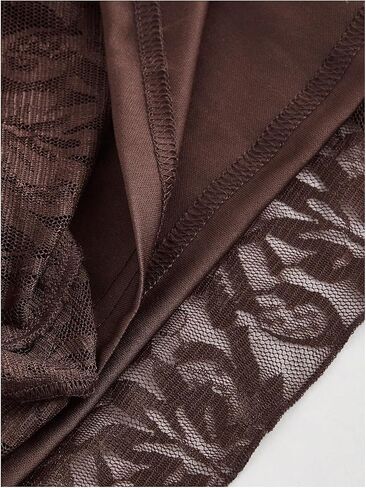 تنورة نسائية من Milumia ذات حافة مكشكشة من الدانتيل، تنانير طويلة غير متماثلة بخصر عالٍ in Kuwait