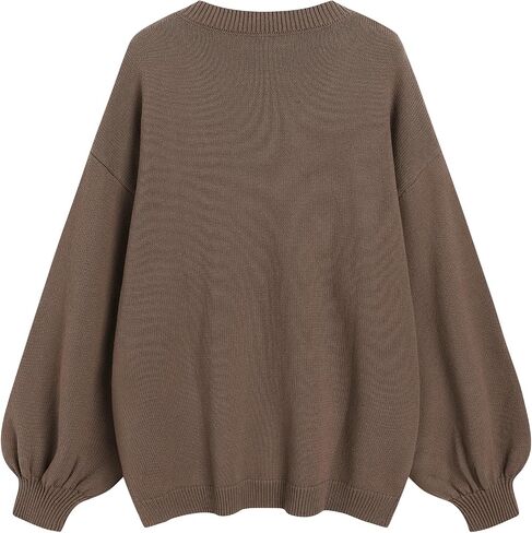 ZAFUL Women's Oversized Sweater 2025 Fall Casual V Neck Knit Side Slit Baggy Batwing Winter Long Sleeve Pullover Outfits in Saudi Arabia