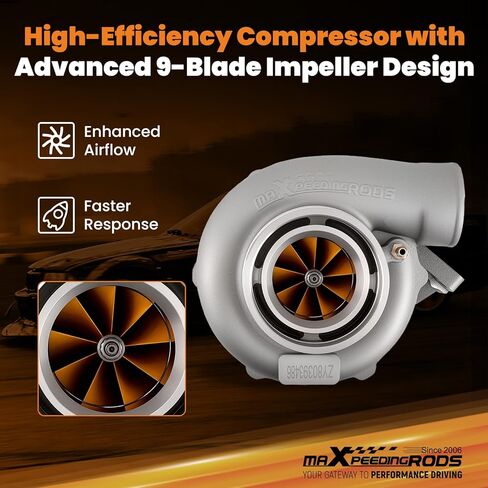 maXpeedingrods GT35 GT3582 Turbo Turbocharger with Billet Compressor Wheel for 2.5L-6.0L Engines, for Honda Accord 1986-2017, for Jeep Grand Cherokee, Street JD Series in Saudi Arabia