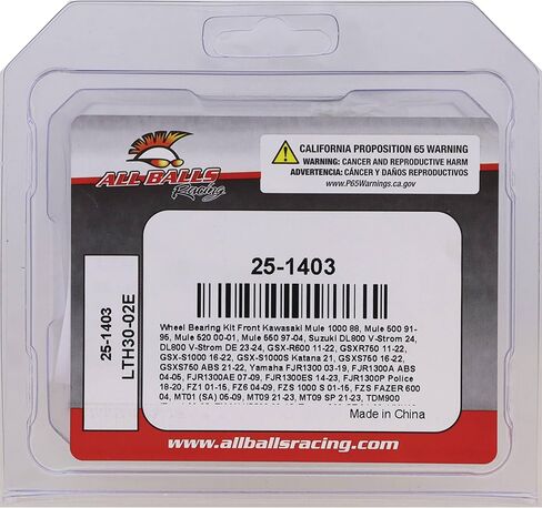 All Balls Racing Front Wheel Bearing Seal Kit 25-1403 Compatible With/Replacement For Yamaha FJR1300 2003-2016, FJR1300ES 2014-2018, FZ1 2001-2015, FZ6 2004-2009, FZS 1000 S 2001-2015 in Saudi Arabia