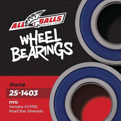 All Balls Racing Front Wheel Bearing Seal Kit 25-1403 Compatible With/Replacement For Yamaha FJR1300 2003-2016, FJR1300ES 2014-2018, FZ1 2001-2015, FZ6 2004-2009, FZS 1000 S 2001-2015 in Saudi Arabia