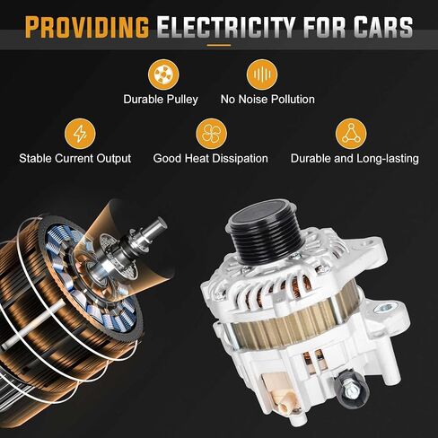 New Alternator Fit for Honda Accord 2013 2014 2015 2017 (Only for Auto CVT Trans) 2.4L Replace 31100-5A2-A02, 31100-5A2-A02RM, AHGA88, 14489, 11999 A5TL0581ZC in Saudi Arabia