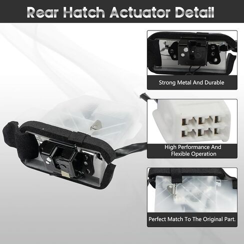 BHB غطاء صندوق السيارة الخلفي قفل الباب الخلفي المحرك متوافق مع Toyota 4runner 4.0L 2010-2021 الباب الخلفي فتحة الباب قفل المحرك لاستبدال 69110-35082 69110-35081 69110-35080 DLA1500 in Saudi Arabia