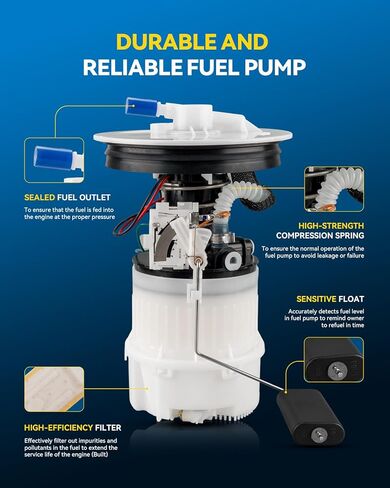 PHILTOP FG1249 Electric Fuel Pump Assembly Compatible with Mazda 3 2004–2009 2.0L 2.3L, Replaces E8591M, P76308M, SP4052M in Saudi Arabia