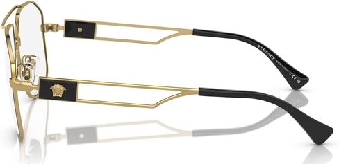 Versace VE1287-1443 Eyeglass Frame BLACK/GOLD w/DEMO LENS 59mm in Saudi Arabia