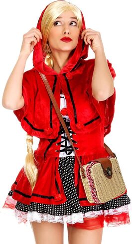 Abbylike Wicker Basket Crossbody Rattan Bag Clutch Gingham Picnic Basket Costume Accessory Women Boho Bag Clutch Woven Handbag Woven Straw Handbag for Halloween Costumes in Saudi Arabia