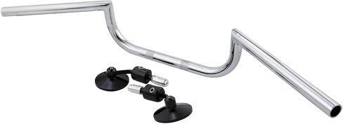 TCT-MOTORPARTS 7/8'' Cafe Racer Ace clubman Style Handlebar & Mirrors Fit For Cafe Racer Custom Cruiser Honda Yamaha Kawasaki Suzuki in Saudi Arabia