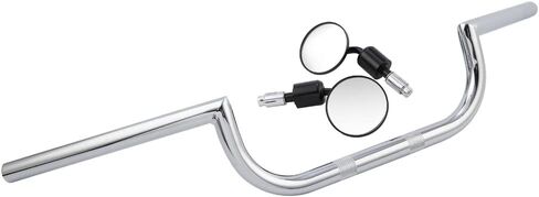 TCT-MOTORPARTS 7/8'' Cafe Racer Ace clubman Style Handlebar & Mirrors Fit For Cafe Racer Custom Cruiser Honda Yamaha Kawasaki Suzuki in Saudi Arabia