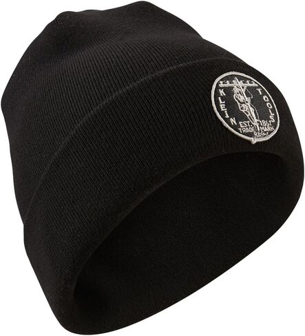 Klein Tools 60388 Heavy Knit Hat with Wide Cuff, Black, One Size Fits Most, Vintage Patch Logo in Saudi Arabia
